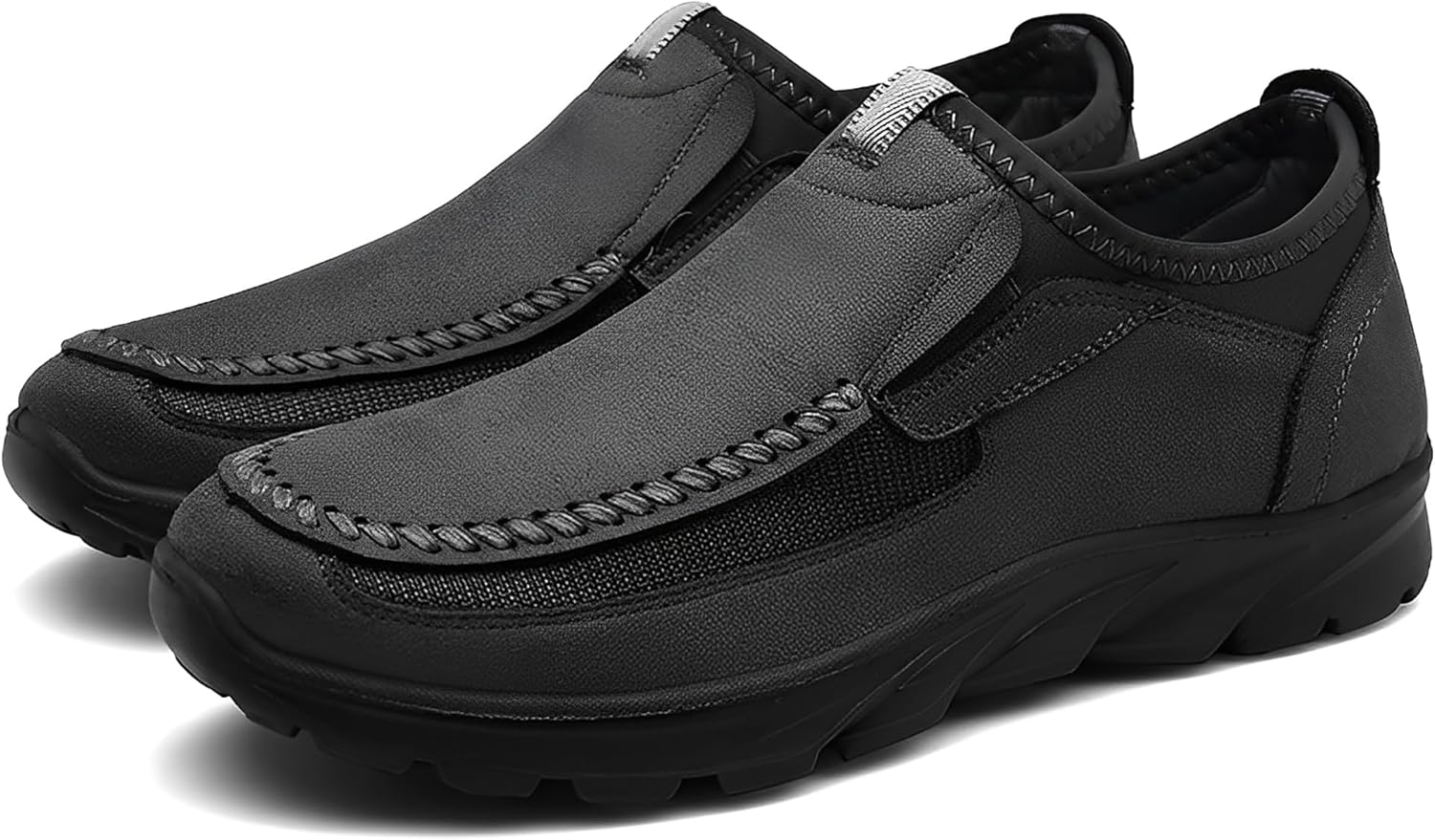 

Мужские повседневные лоферы-слипоны, мягкие и легкие кроссовки для мужчин, удобные мокасины для ходьбы, дышащие и комфортные лоферы Fuloris, серый