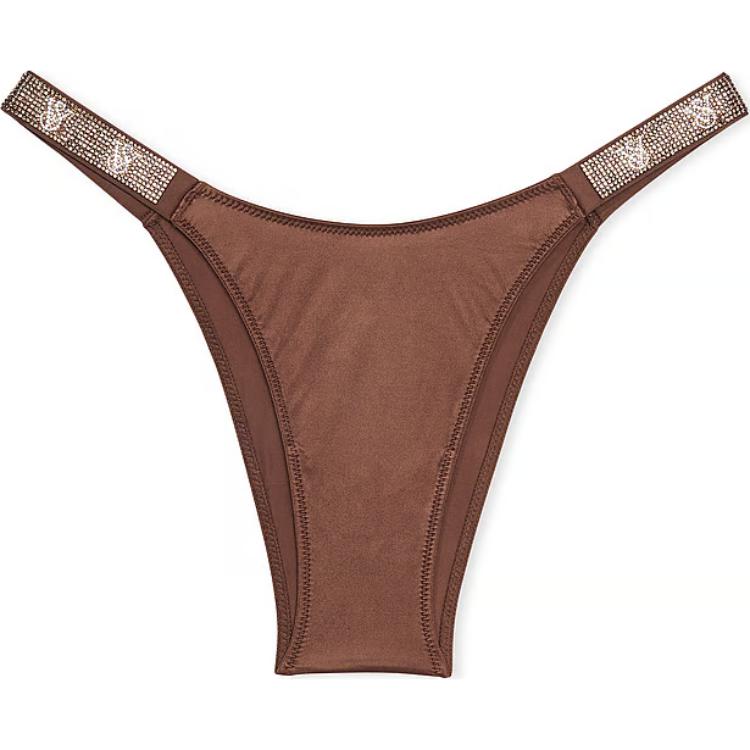 

Очень сексуальные кружевные бразильские трусики с двойными блестящими лямками/женские трусы-шорты mousse, 1 упаковка, mousse Victoria's Secret, 1 Pack (Mousse)