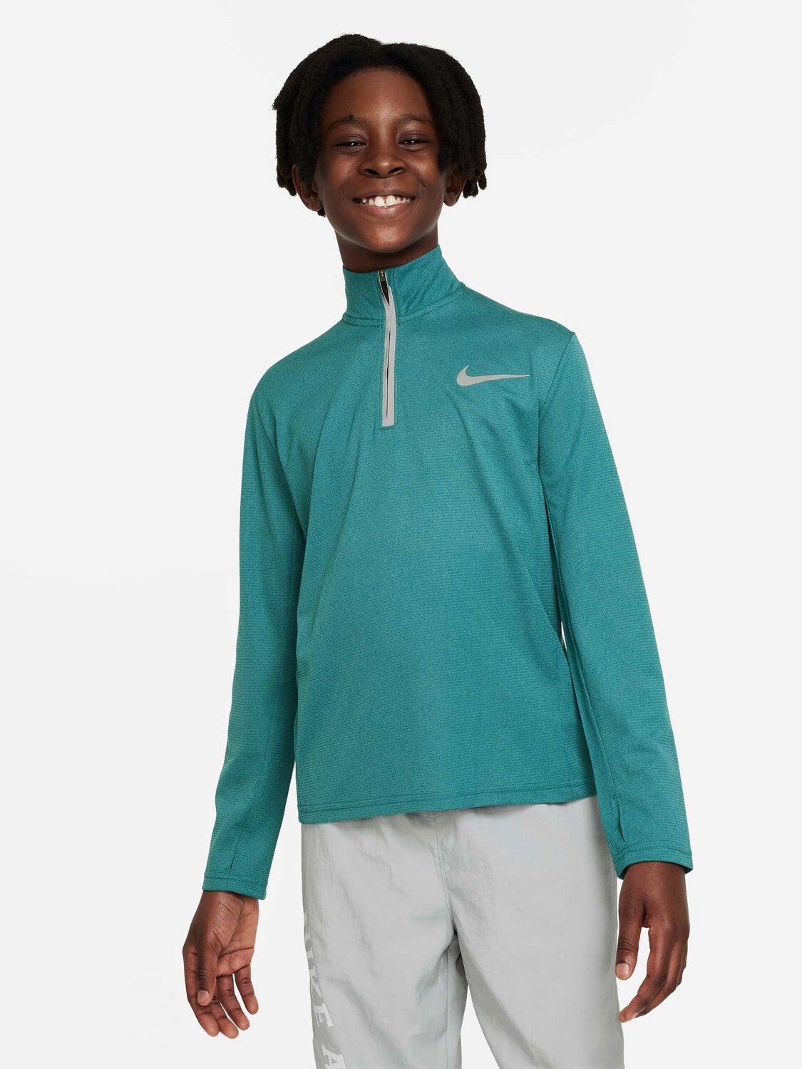 

Блуза Nike B NK DF POLY+ 1/4 ZIP, зеленый