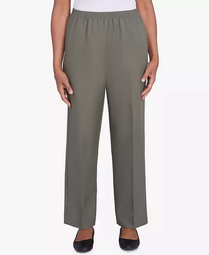 

Женские классические брюки Poly Accord средней длины Alfred Dunner, зеленый