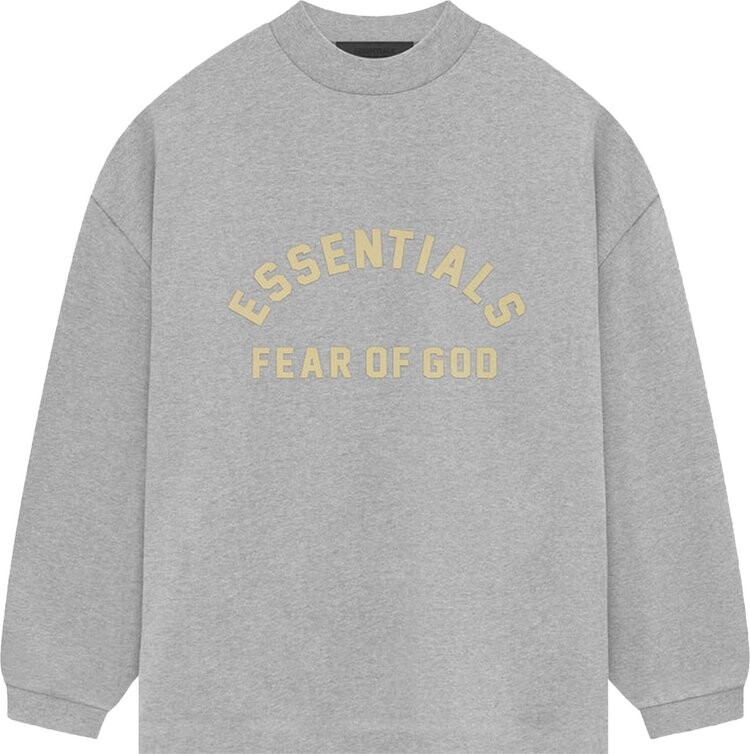 

Футболка Fear of God Essentials Heavy Jersey Long-Sleeve 'Light Heather Grey', серый