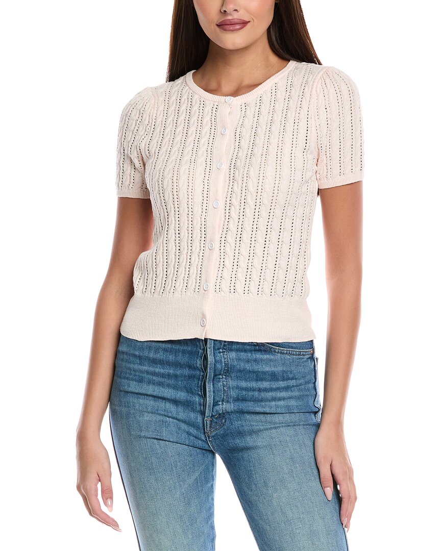 

Кардиган на пуговицах из льняной смеси Design History, розовый