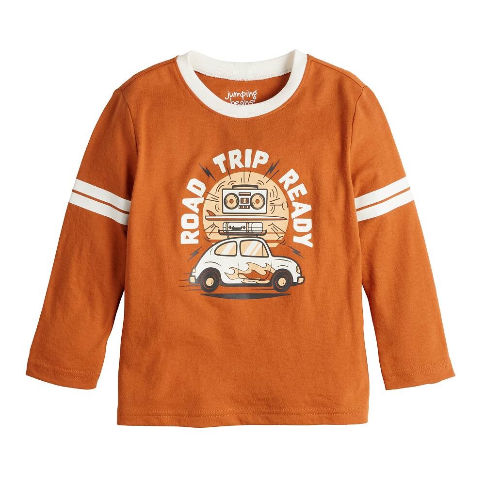 

Университетская футболка с длинными рукавами и рисунком Jumping Beans для мальчиков Toddler Boy, цвет Road Trip