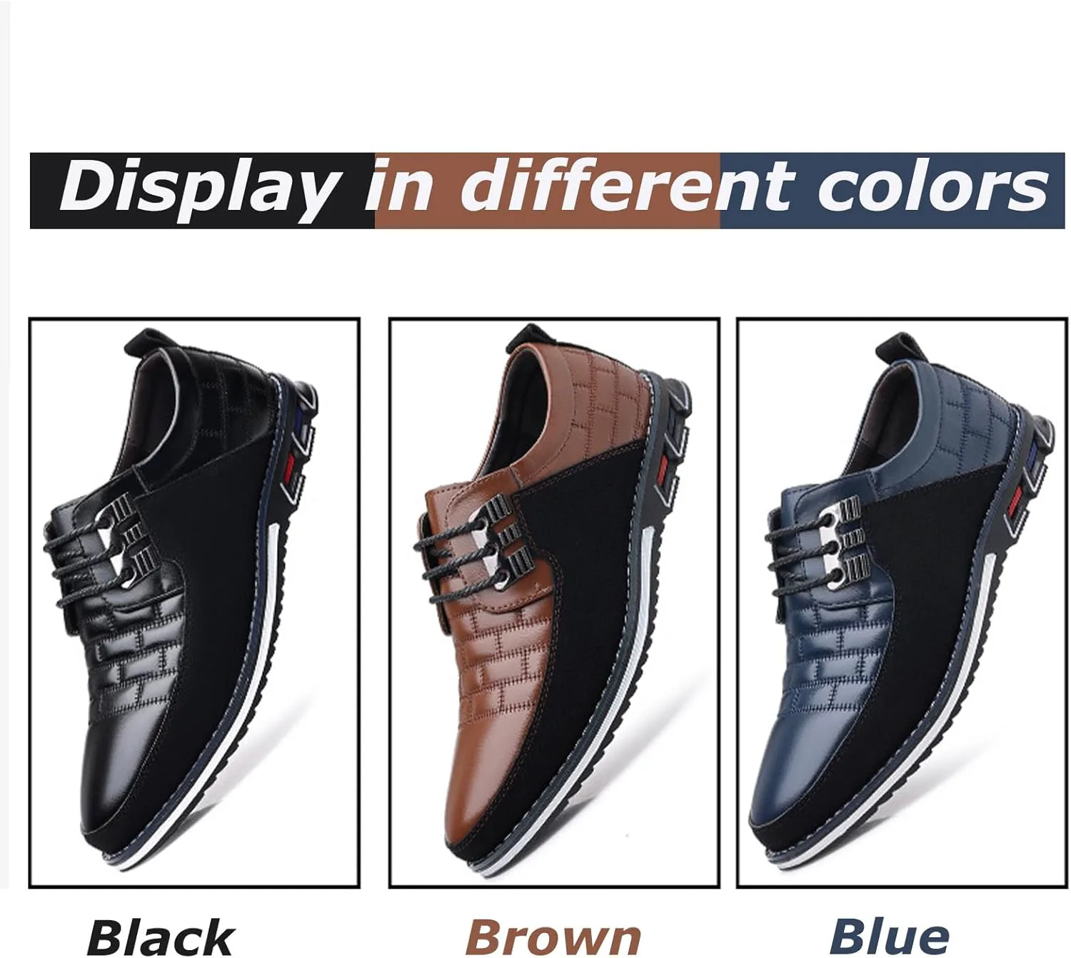 

Мужские оксфорды, мужская повседневная обувь, деловая обувь, мужские большие кожаные туфли, мужская повседневная спортивная обувь, большие повседневные туфли Kervaky, синий