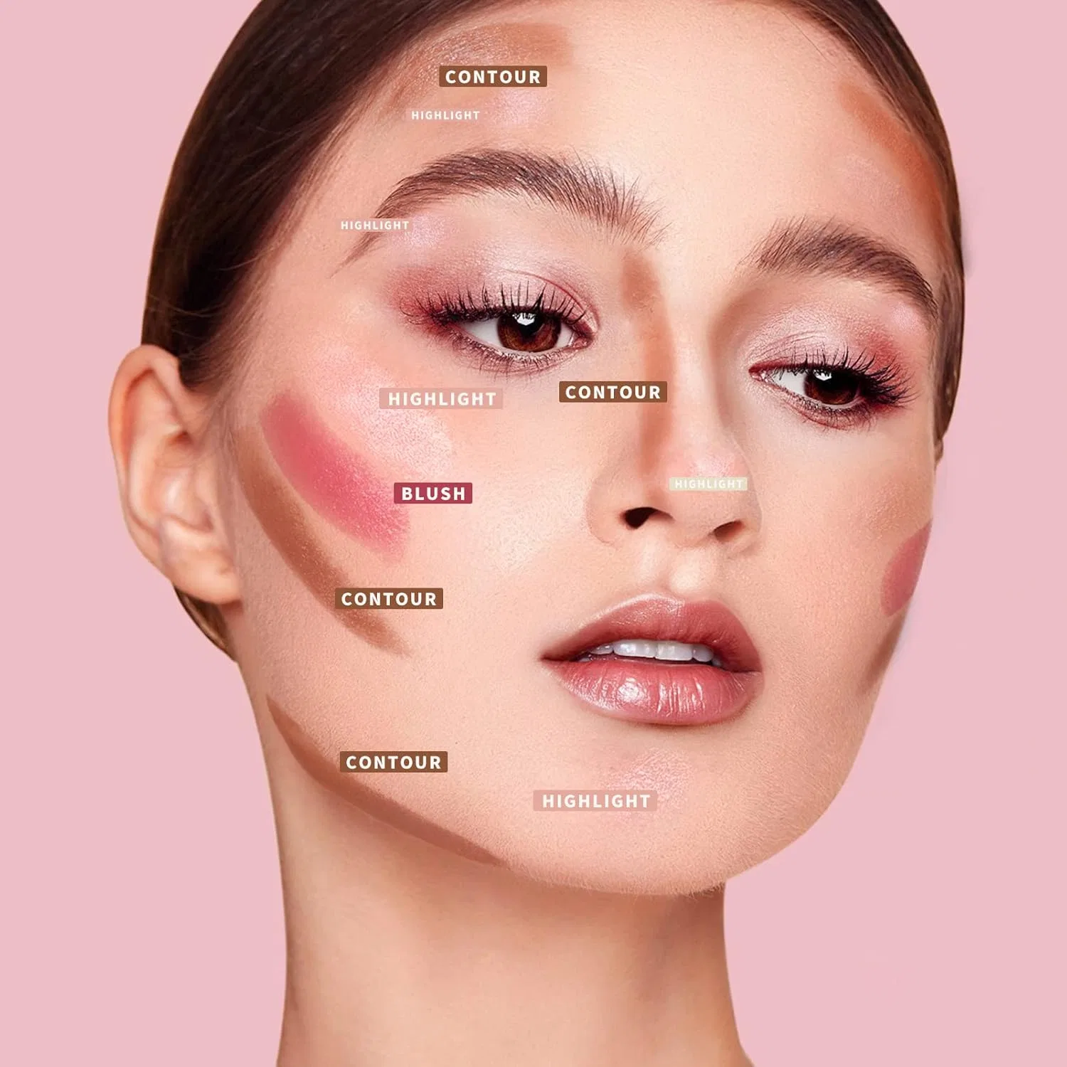 Многофункциональный стик KIMUSE Cream Blush Stick для румян, хайлайтера и контуринга Kimuse, Quartz Rose Trio — фото 2