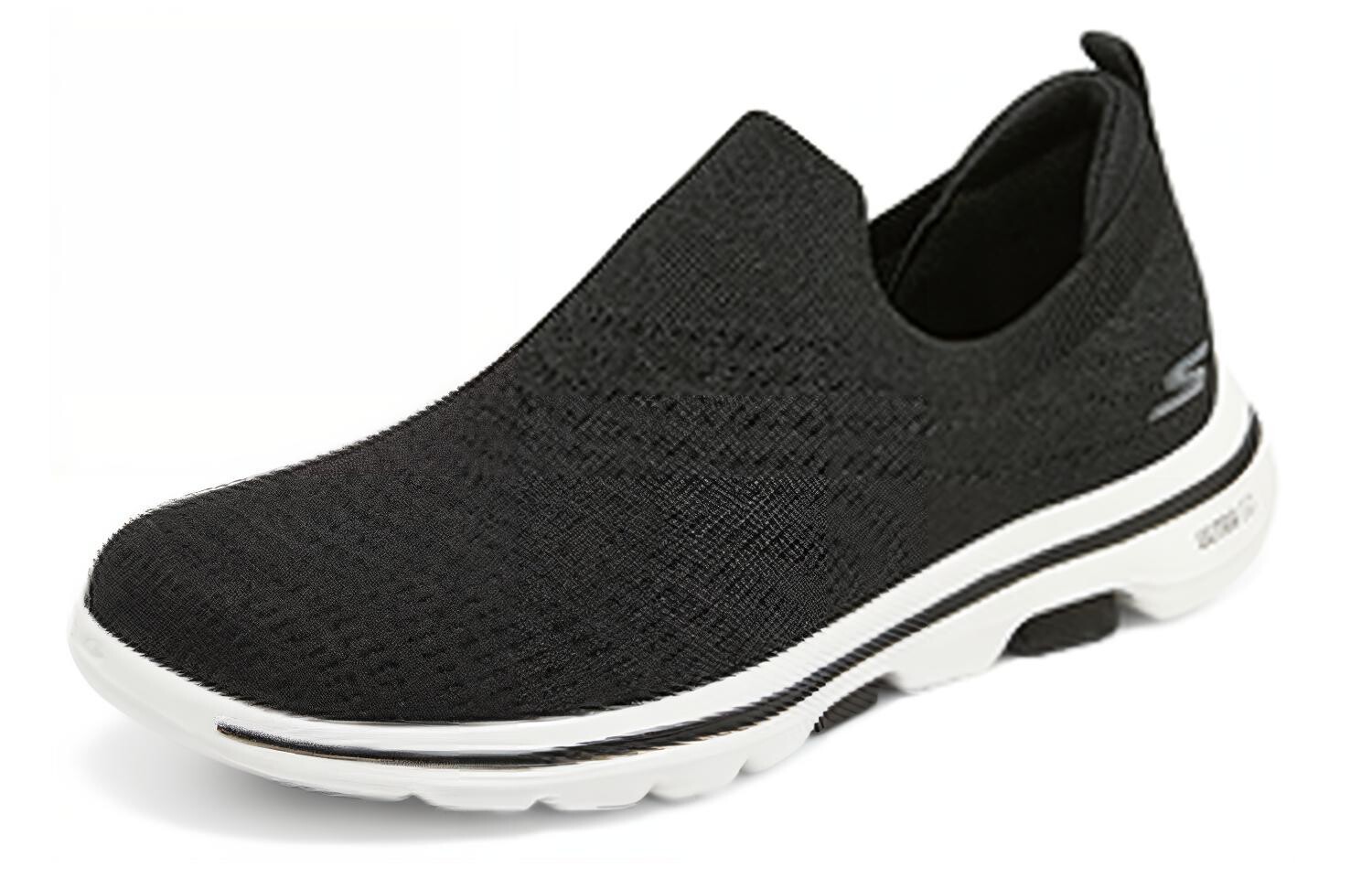 Слипоны Go Walk 5 женские с низким верхом, черные/белые Skechers — фото 3