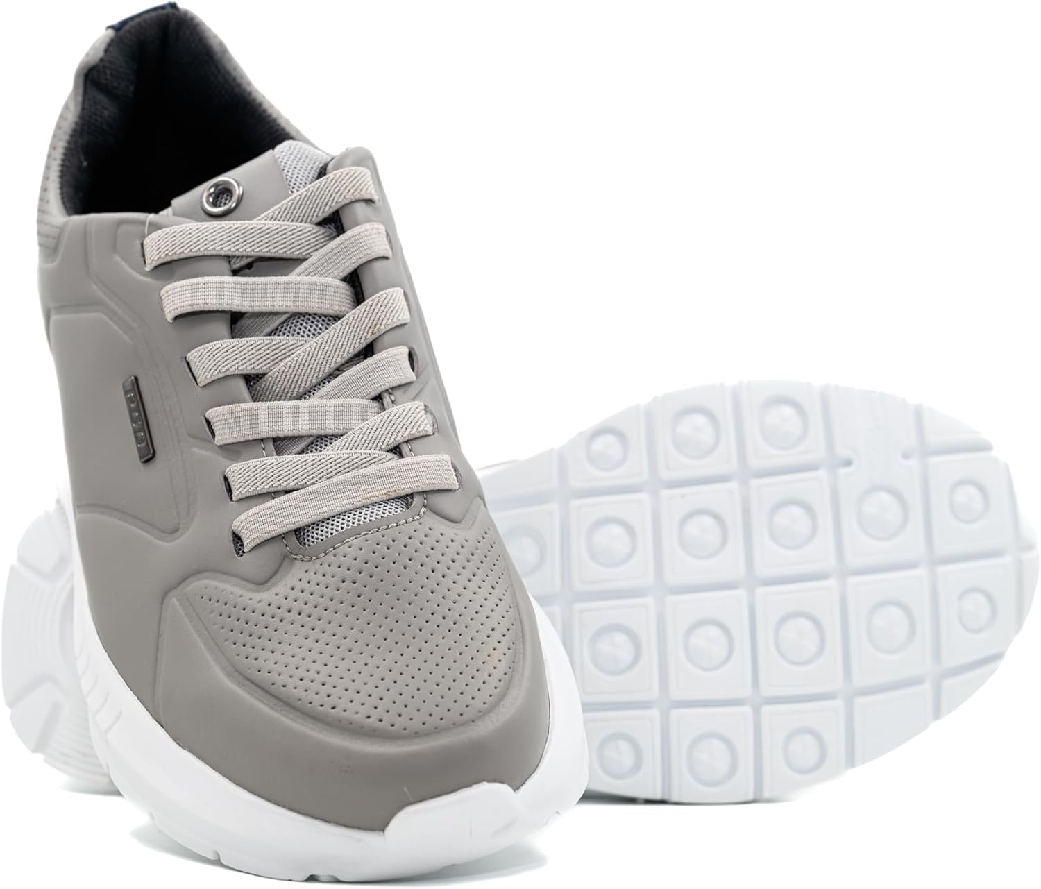 

Мужские современные повседневные кожаные кроссовки PEGADA, стелька с эффектом памяти, дышащий микрофибра, низкие спортивные туфли, модель 172602, повседневная носка, серебро