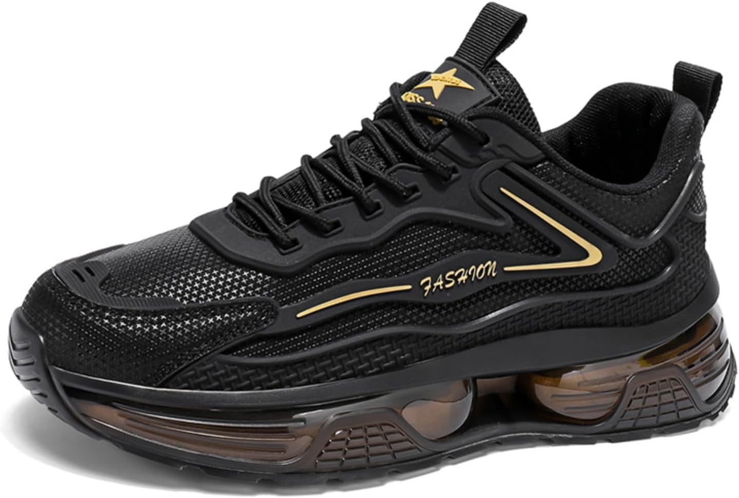 

Мужские модные массивные кроссовки для ходьбы - амортизирующая подошва, верх из дышащей сетки, противоскользящая резиновая подошва - идеально для тренировок на открытом воздухе, школы, тенниса и путешествий Kpdwfms, черный