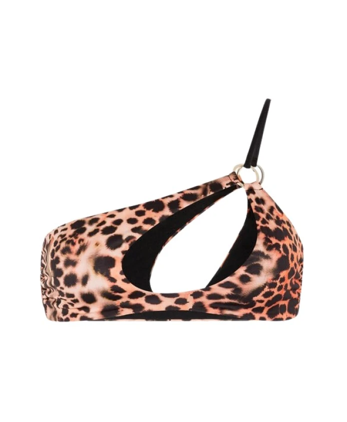 

Верхняя часть бикини с леопардовым принтом Roberto Cavalli, оранжевый