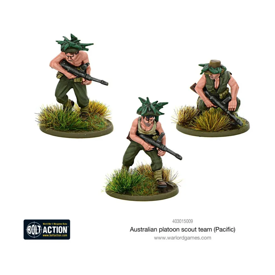 

Разведывательная группа австралийского взвода, Bolt Action - Australian (28mm)