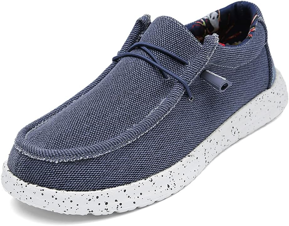 

Мужские лоферы YONGJIA Wally на шнуровке, текстильные, удобные, легкие, для прогулок и вождения, синий