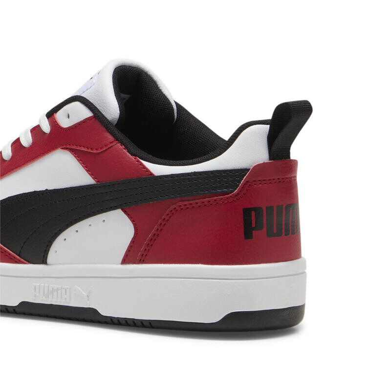 Кроссовки Rebound V6 Low для взрослых PUMA White Black Club Red — фото 2