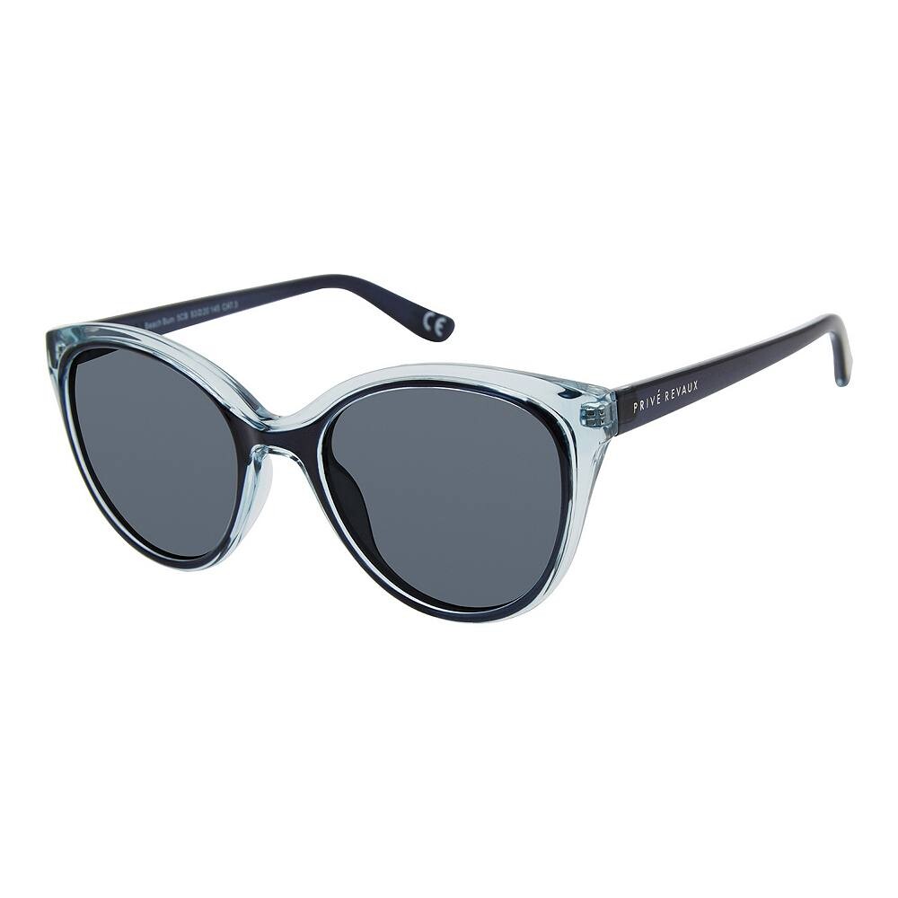 

Женские поляризованные солнцезащитные очки PRIVE REVAUX 53 мм The Beach Bum Cat Eye, цвет Black Aqua