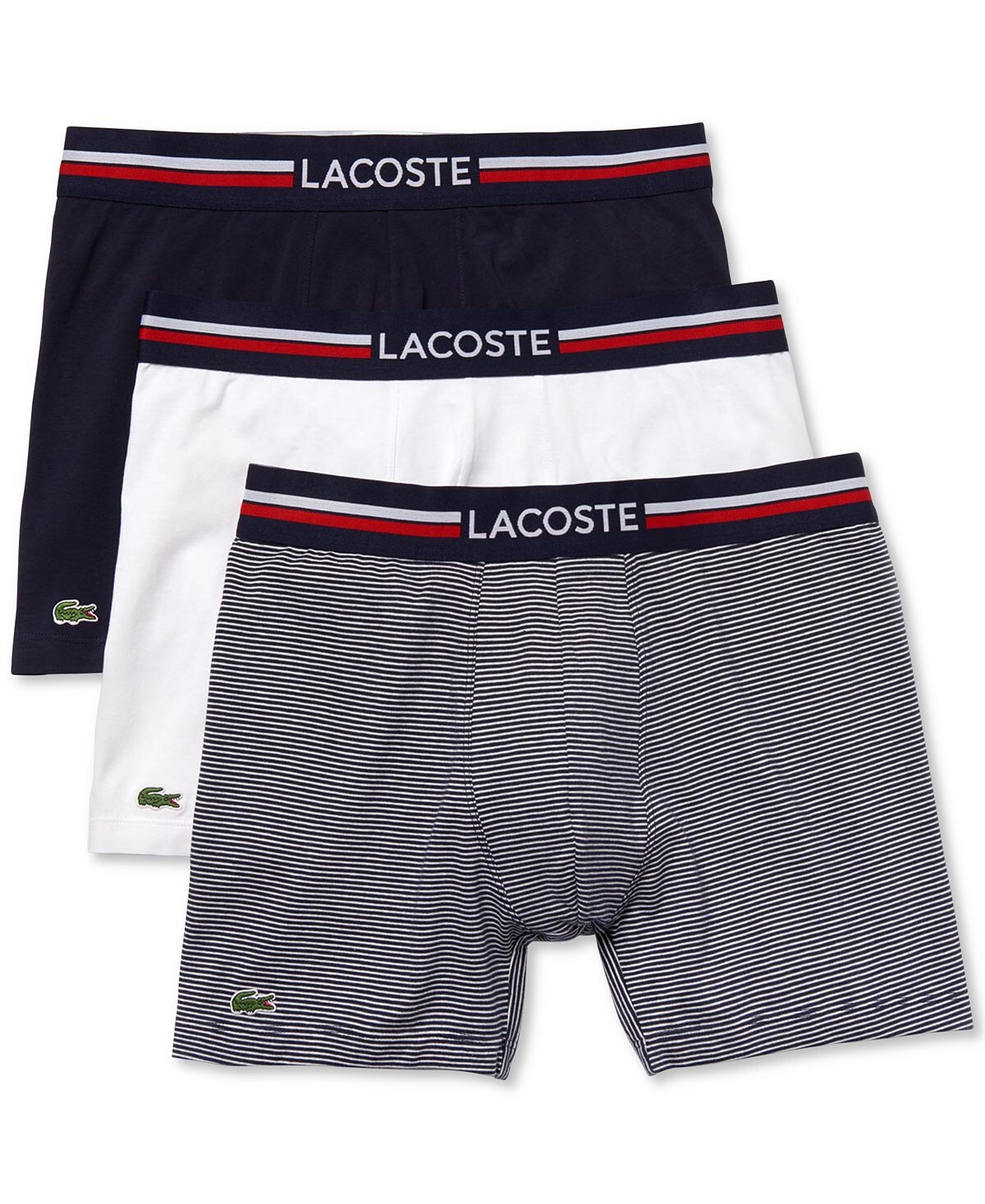 

Мужские трусы-боксеры из эластичного хлопка, 3 предмета Lacoste