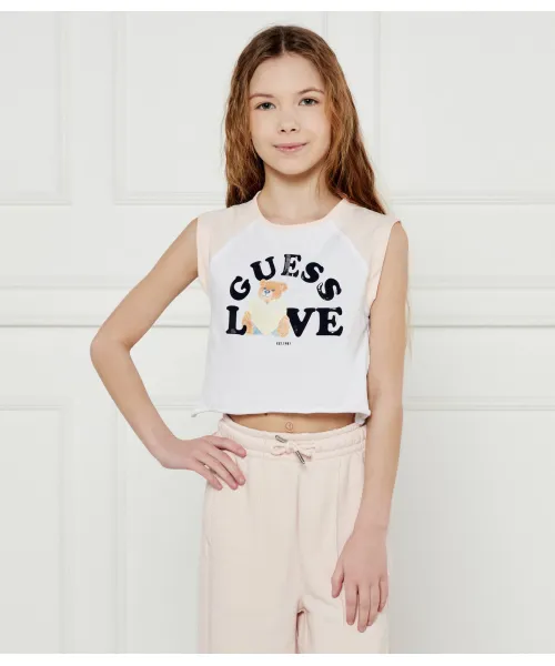 

Футболка Cropped fit Guess, белый