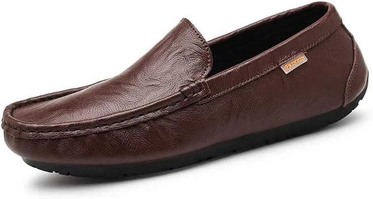 Туфли лоферы кожаные, Brown PUGHGAETZF