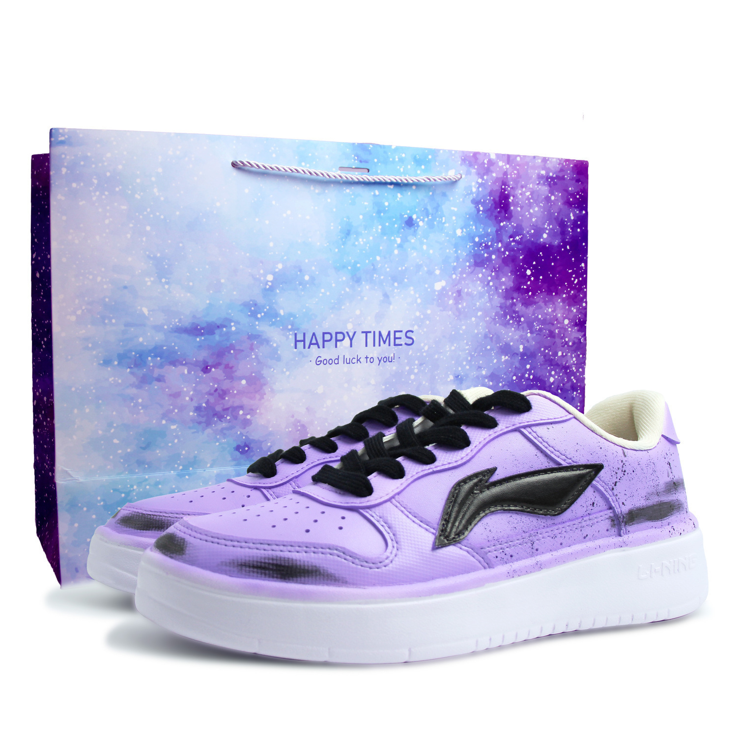 

Li-Ning Li Ning Floating Boat синтетическая кожа ручная роспись граффити легкие и дышащие низкие кроссовки для скейтбординга Unisex