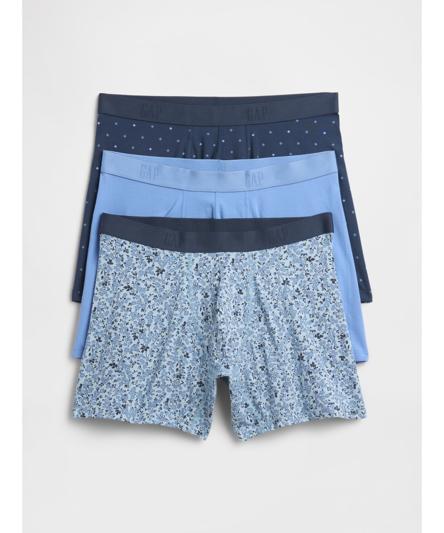 (M) Боксеры 5 дюймов, комплект из 3 штук GAP, BLUE MULTI