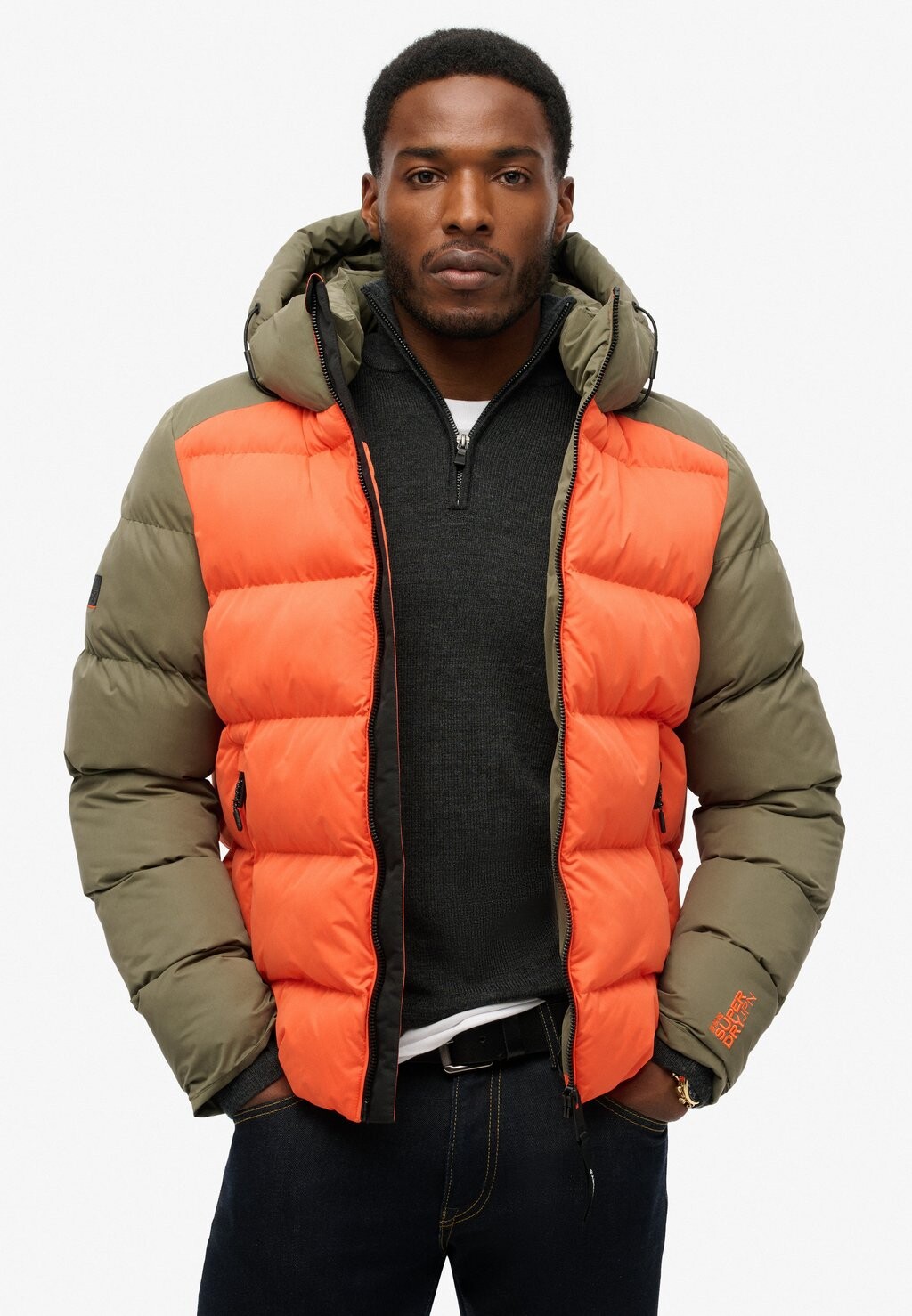 

Зимняя куртка PUFFER Superdry, хаки