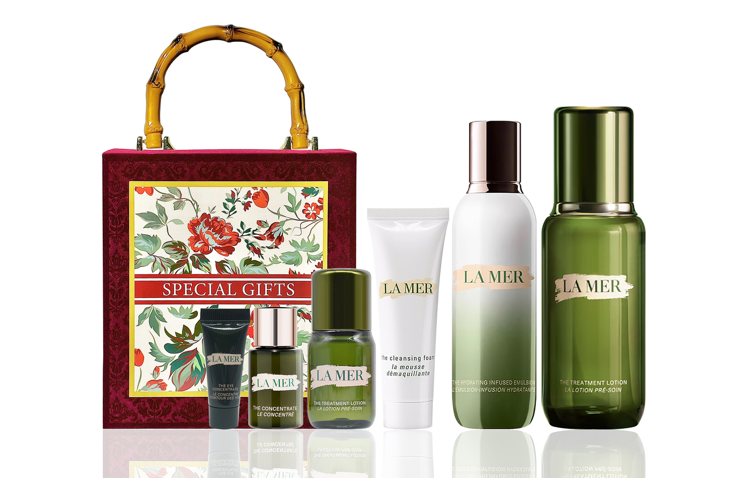 

HAILANZHIMI увлажняющий набор All Star для ухода за кожей успокаивающий, подтягивающий, увлажняющий, восстанавливающий 150мл/125мл LA MER