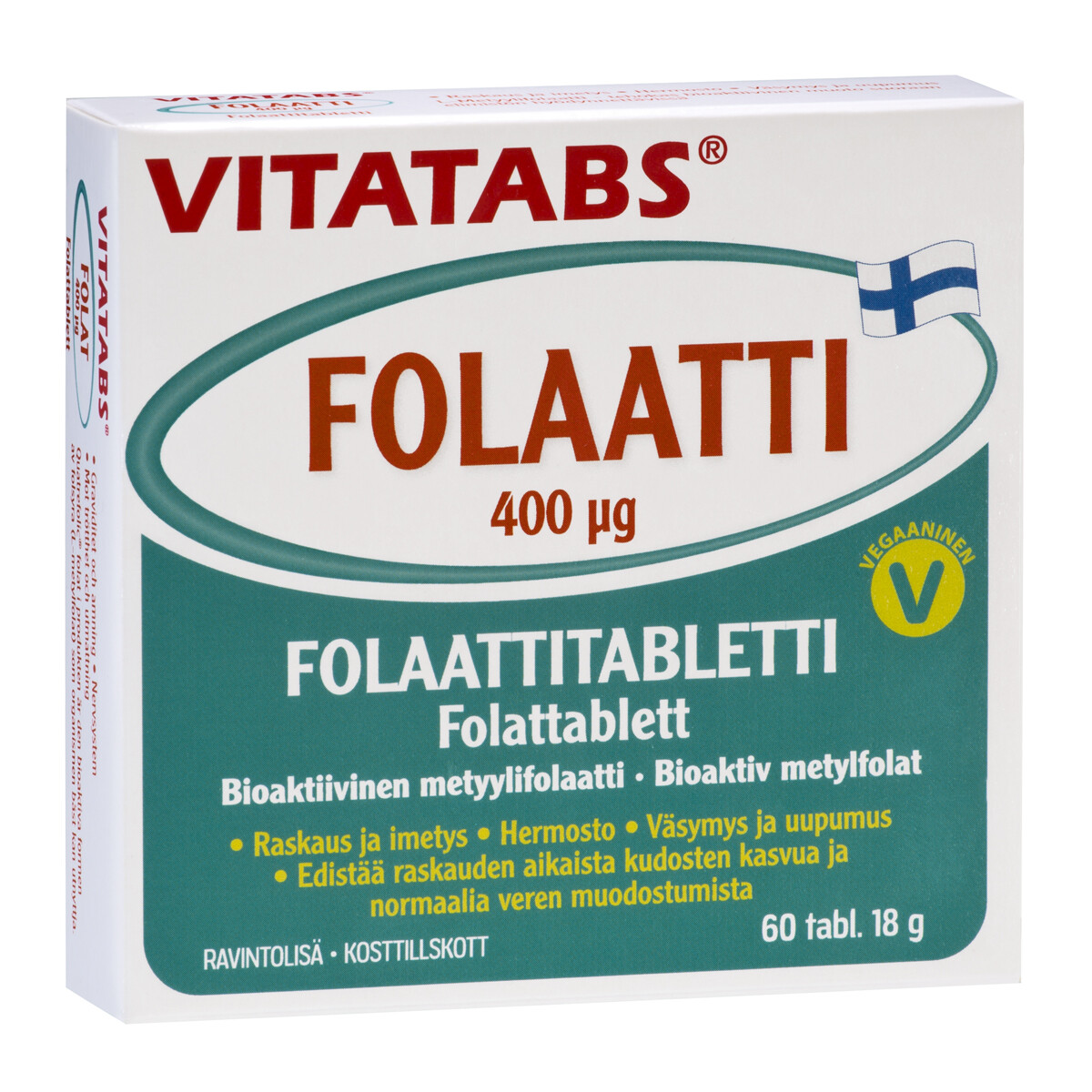 

Добавка Myllärin Vitatabs Folaatti 400 mg, 60 таблеток