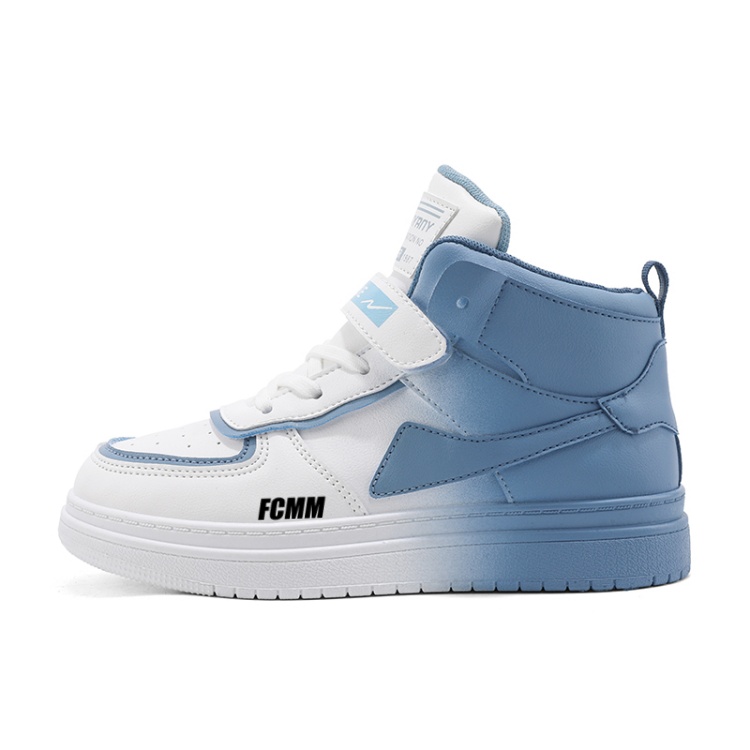 

Противоскользящие износостойкие высокие детские кроссовки для скейтбординга FCMM, синий