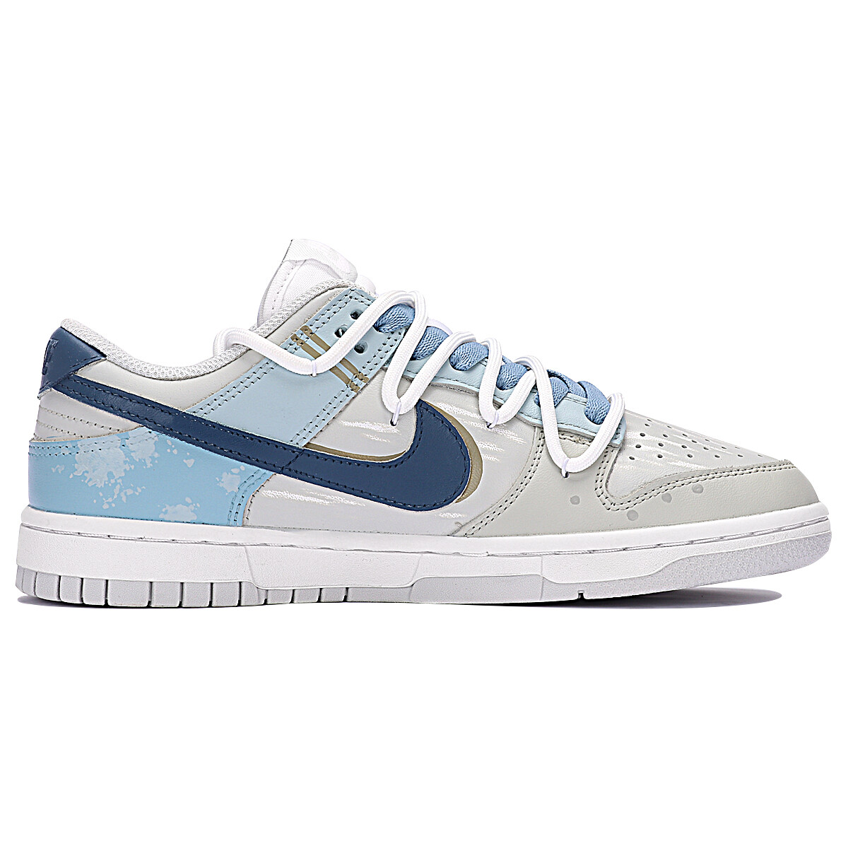 

Кроссовки для скейтбординга Dunk мужские низкие серый/синий Nike