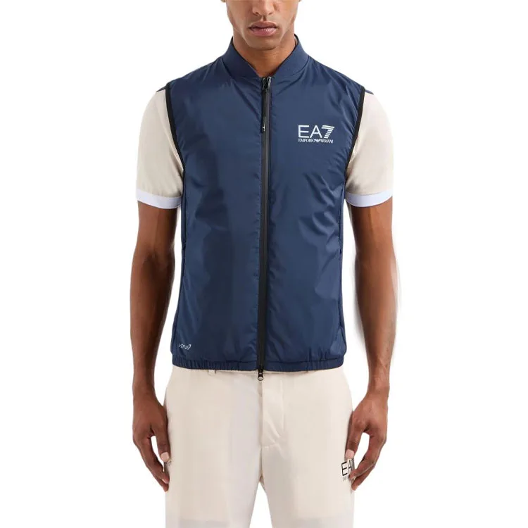 EMPORIO ARMANI EA7 SS24 жилет мужской Marine Blue — фото 4