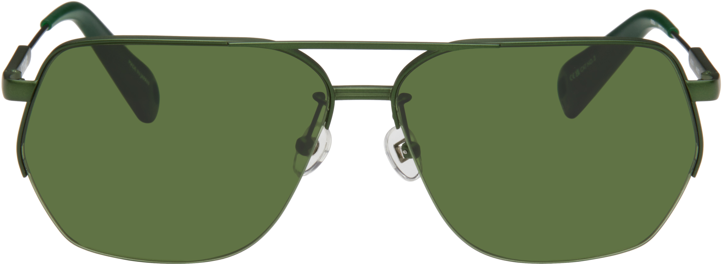 

Зеленые солнцезащитные очки Les lunettes Aviador JACQUEMUS