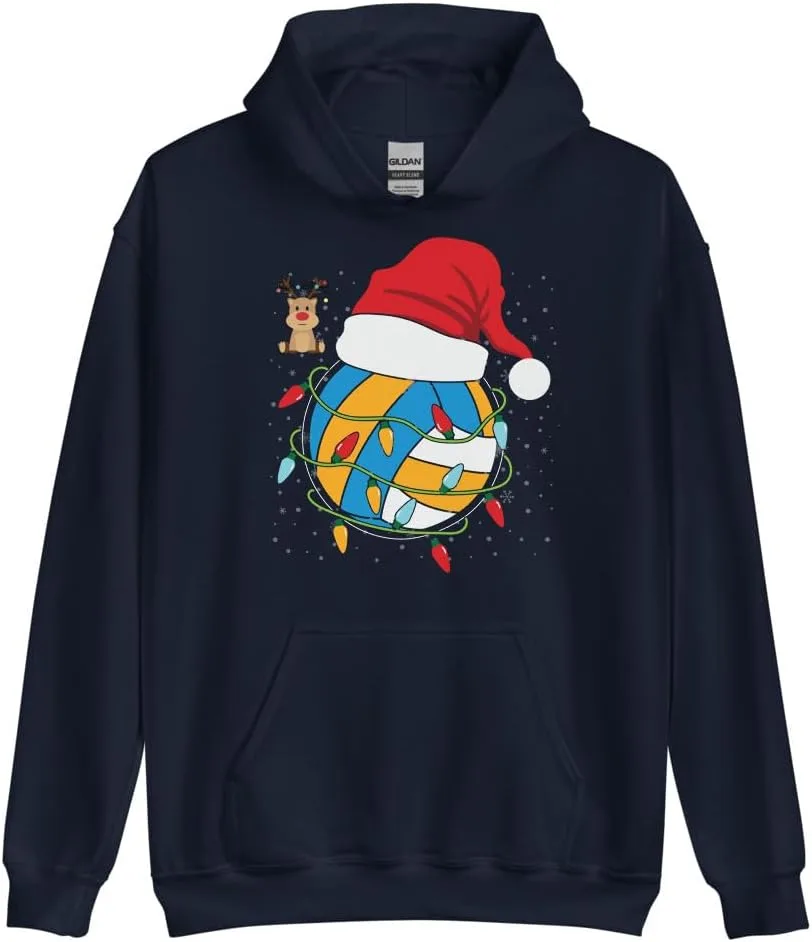Толстовка с капюшоном Volleyball Reindeer Funny Christmas Player Generic, темно-синий