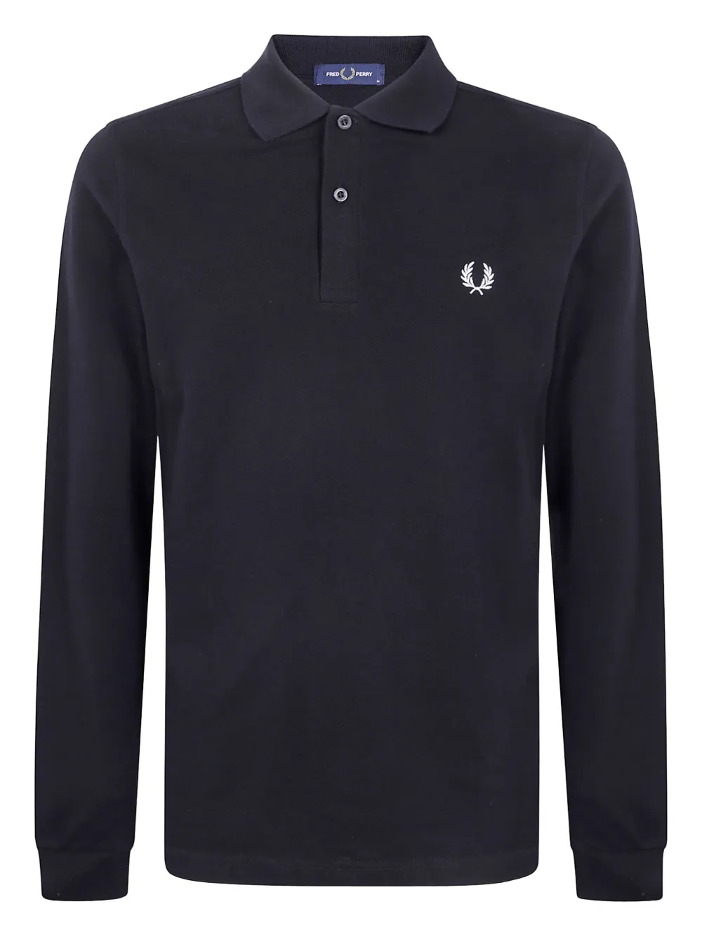 

Вышитая рубашка-поло с длинными рукавами Fred Perry, черный