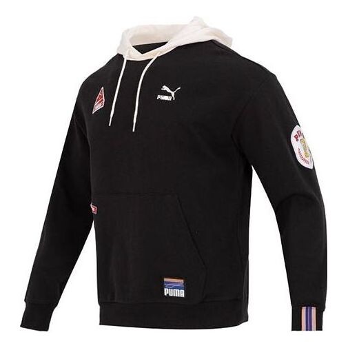 

Толстовка team badge hoodie 'black' Puma, черный