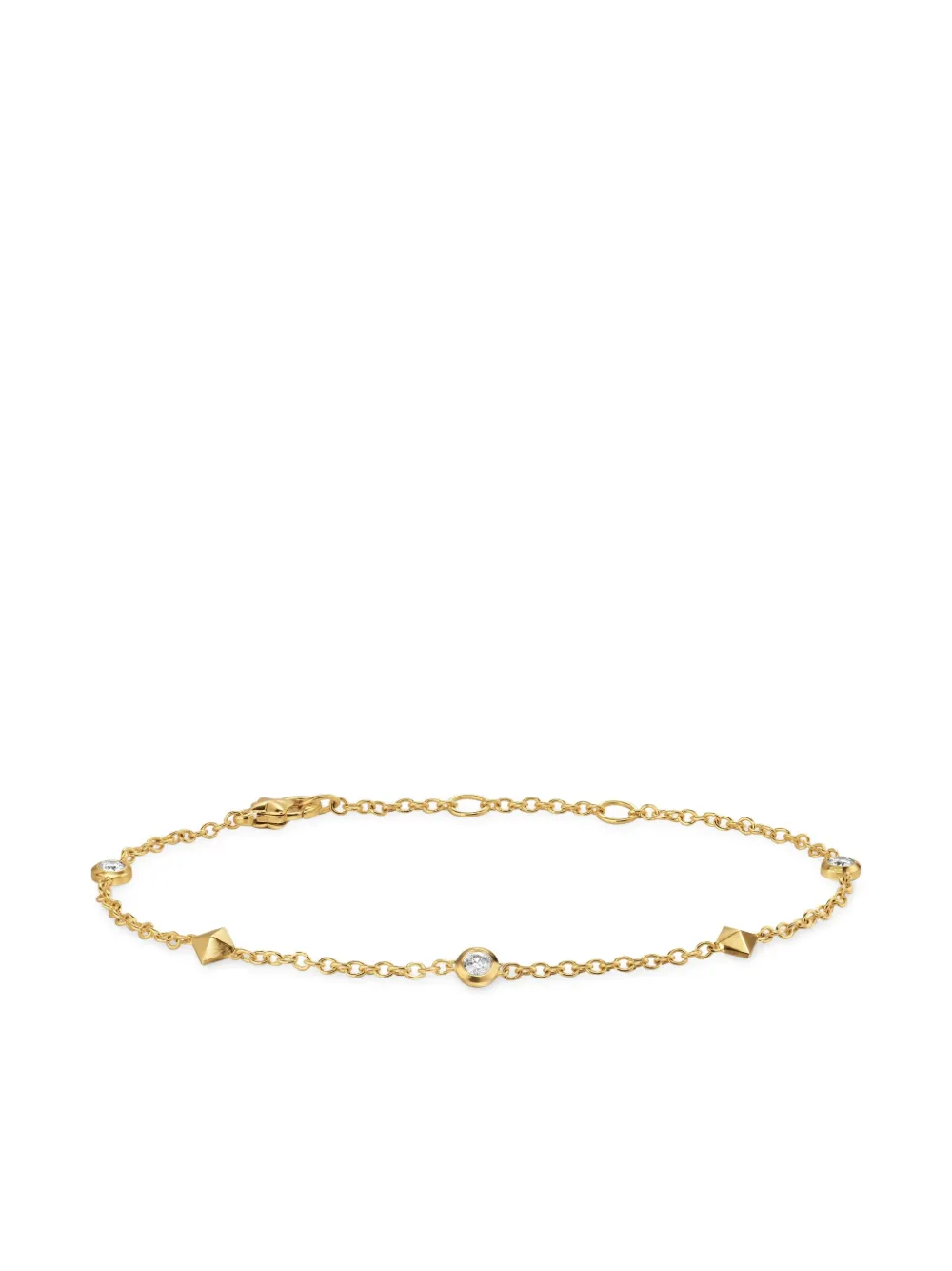 

Браслет Petite Modern Renaissance Station из желтого золота с бриллиантами (4.6 мм) David Yurman, золотой