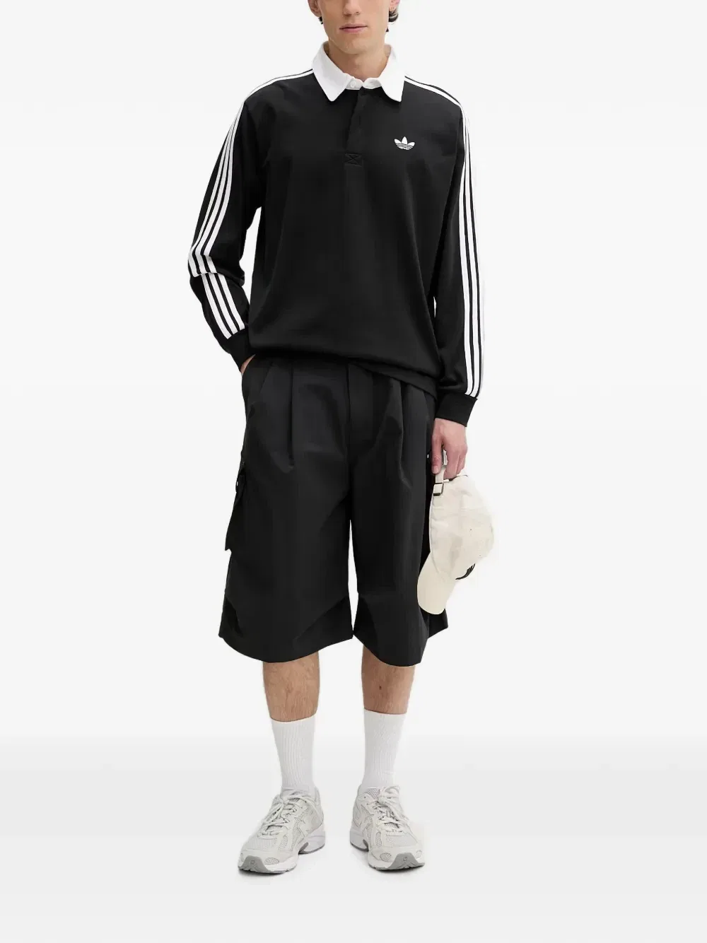 Рубашка поло с длинными рукавами Adidas, черный — фото 2