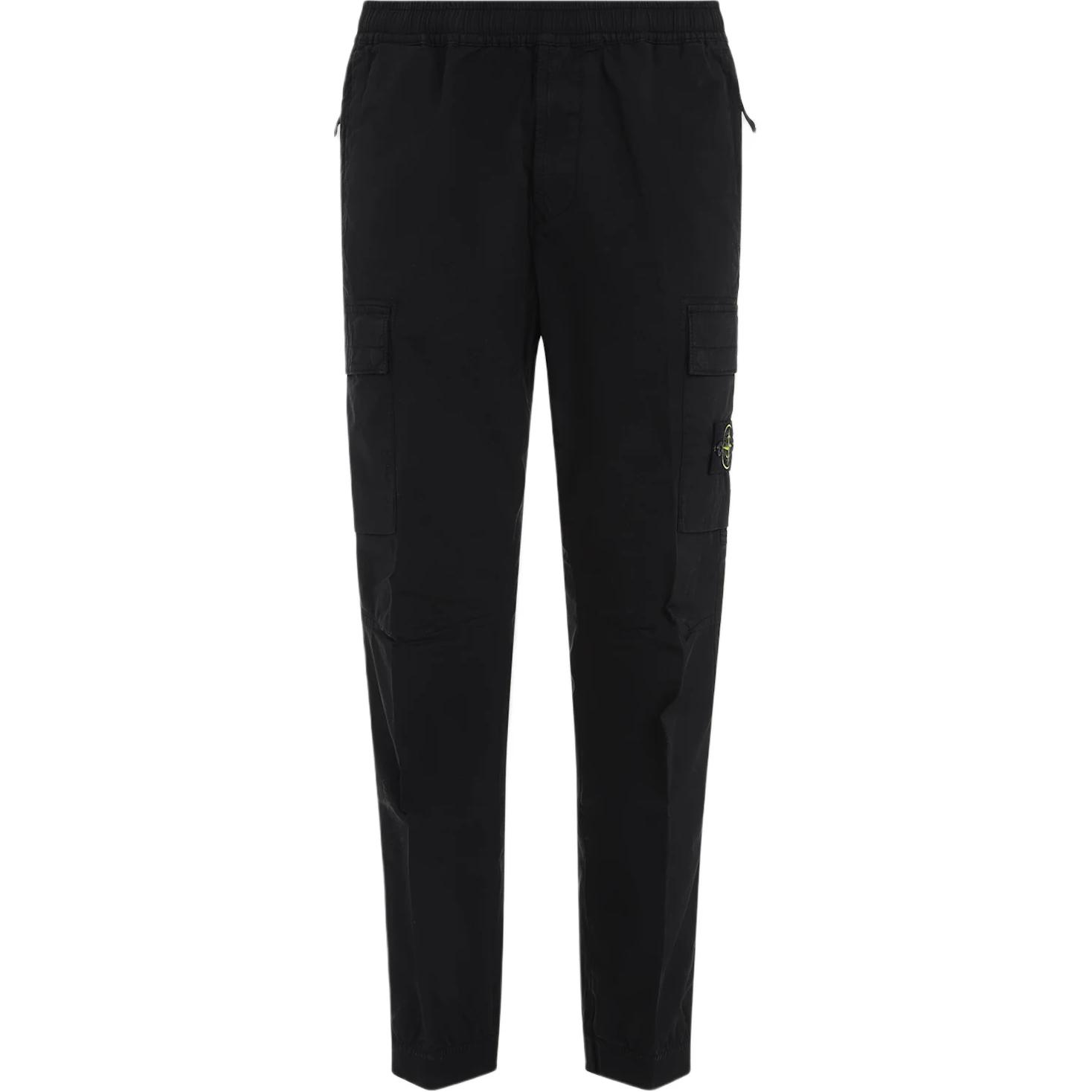 

Брюки с зауженным низом и нашивкой с логотипом STONE ISLAND, черный