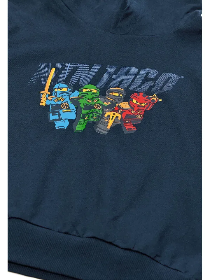 Капуzenpullover из хлопка LEGO, темно-синий — фото 3