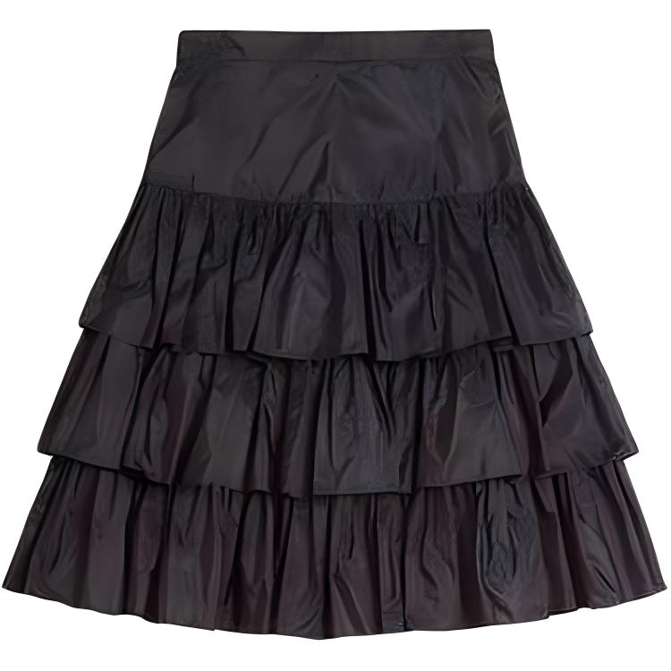 

Юбка Garavani с высокой талией и рюшами Valentino, черный