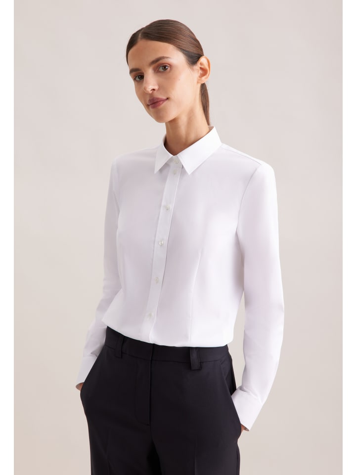 

Seidensticker Классическая блузка прямого кроя белого цвета