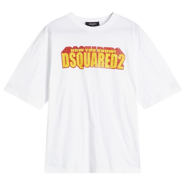 

Футболка свободного кроя с 3D-логотипом Dsquared2, белый