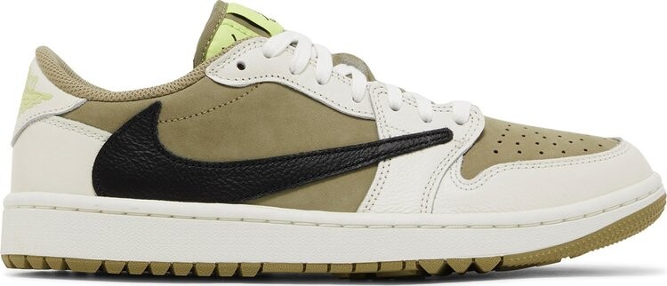 

Кроссовки Travis Scott x Air Jordan 1 Low Golf 'Neutral Olive', зеленый