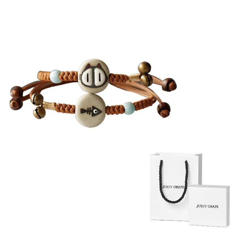 

1 пара плетеных браслетов Niche Creative унисекс JUICY GRAPE