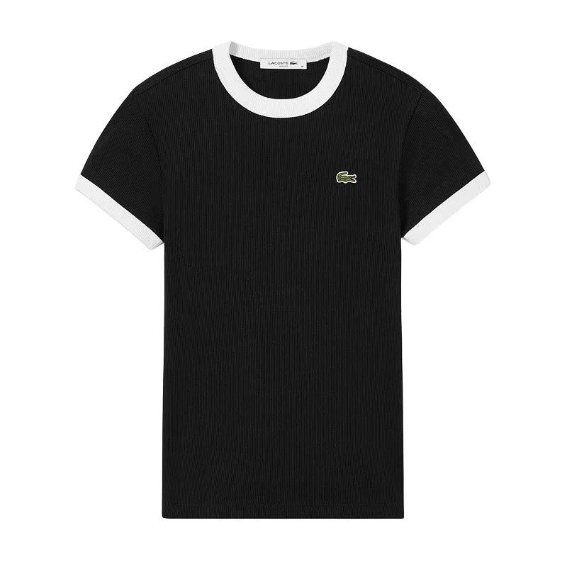 Футболка LACOSTE черно-белая