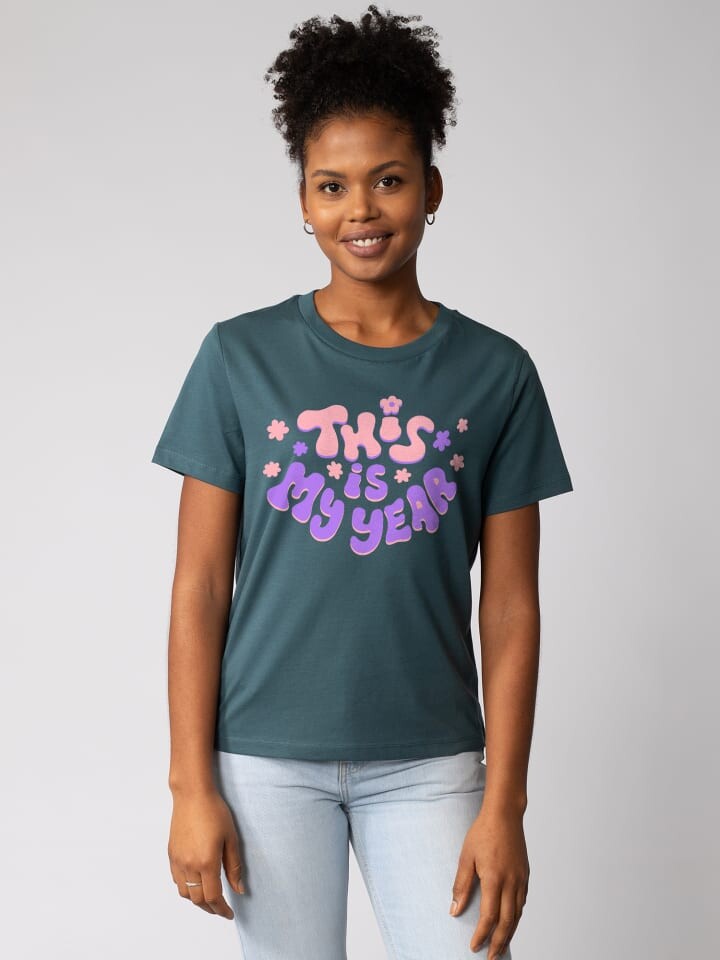 

Футболка wat Apparel T-Shirt This is my year, цвет Petrol