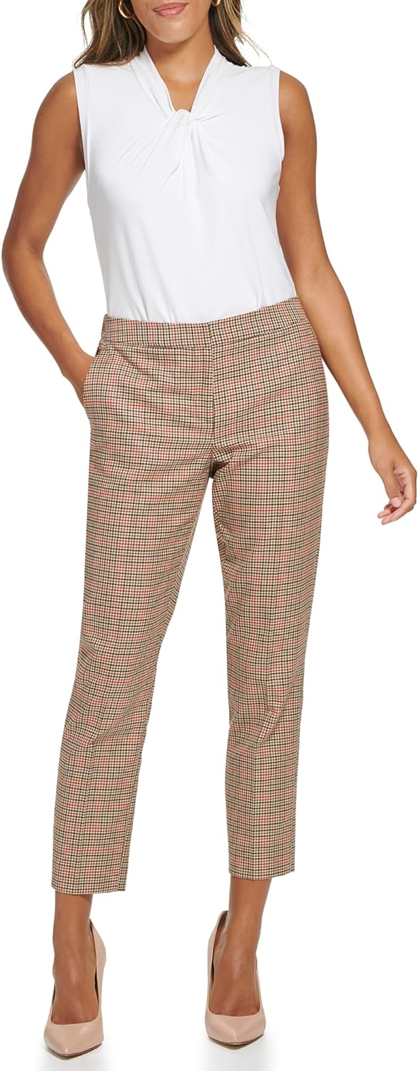 

Женские брюки Tommy Hilfiger Sloane с эластичной талией и щиколоткой, Chili Pepper Multi