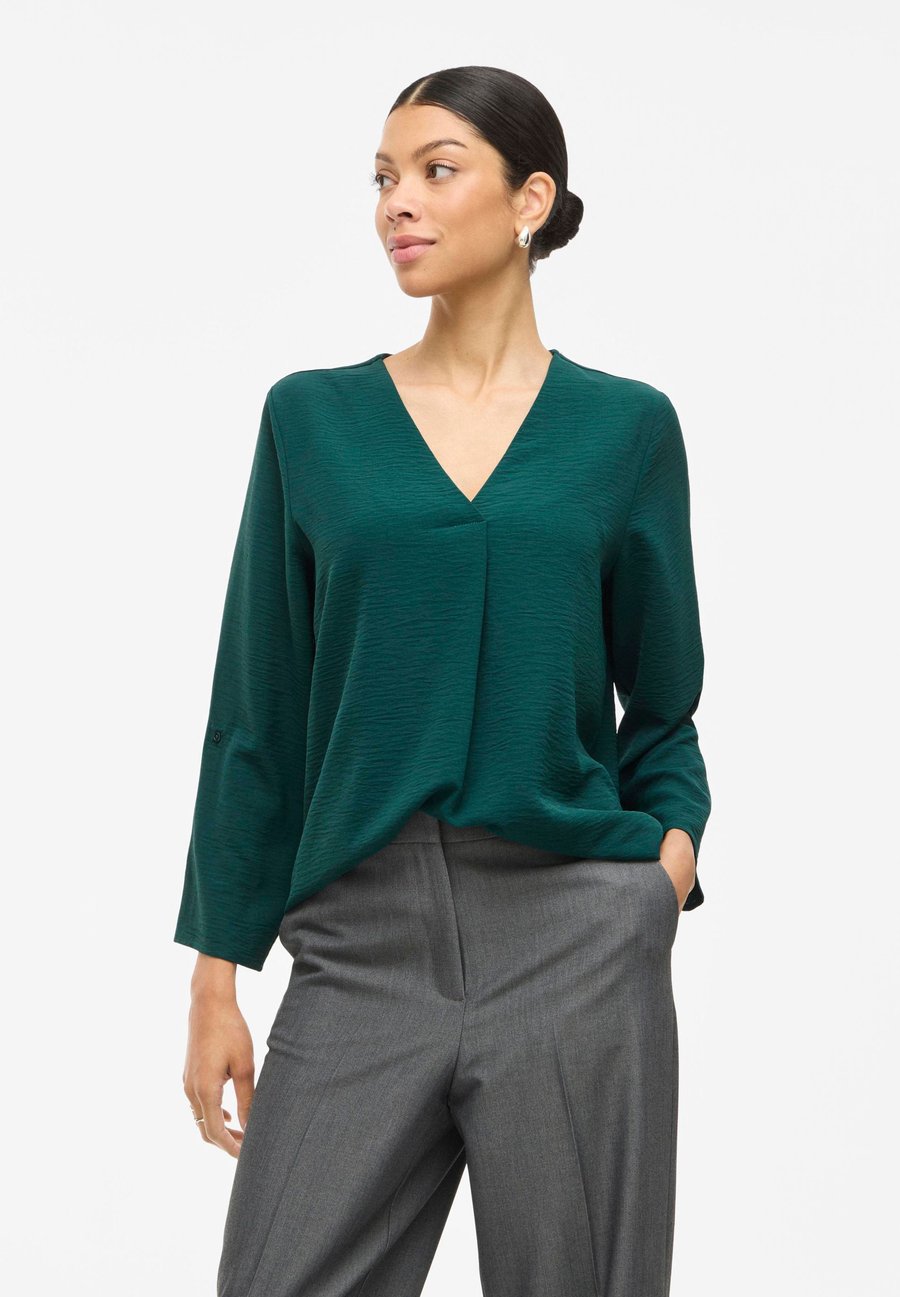 

Блуза VILA VIJOSA NECK, Ponderosa Pine/Dark Green