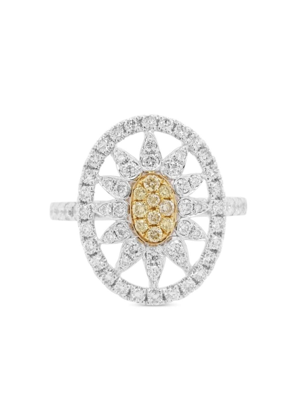 

Кольцо из желтого золота и платины с бриллиантами HYT Jewelry, серебряный