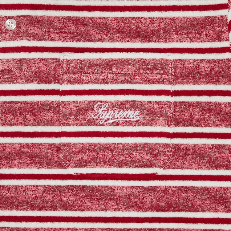 Поло Supreme Stripe Terry Short-Sleeve Polo, красный — фото 3