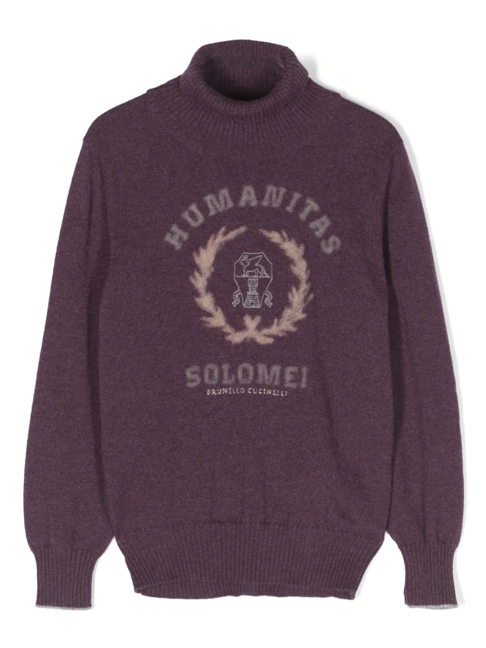 

Кашемировый джемпер Humanitas Solomei Brunello Cucinelli Kids, фиолетовый