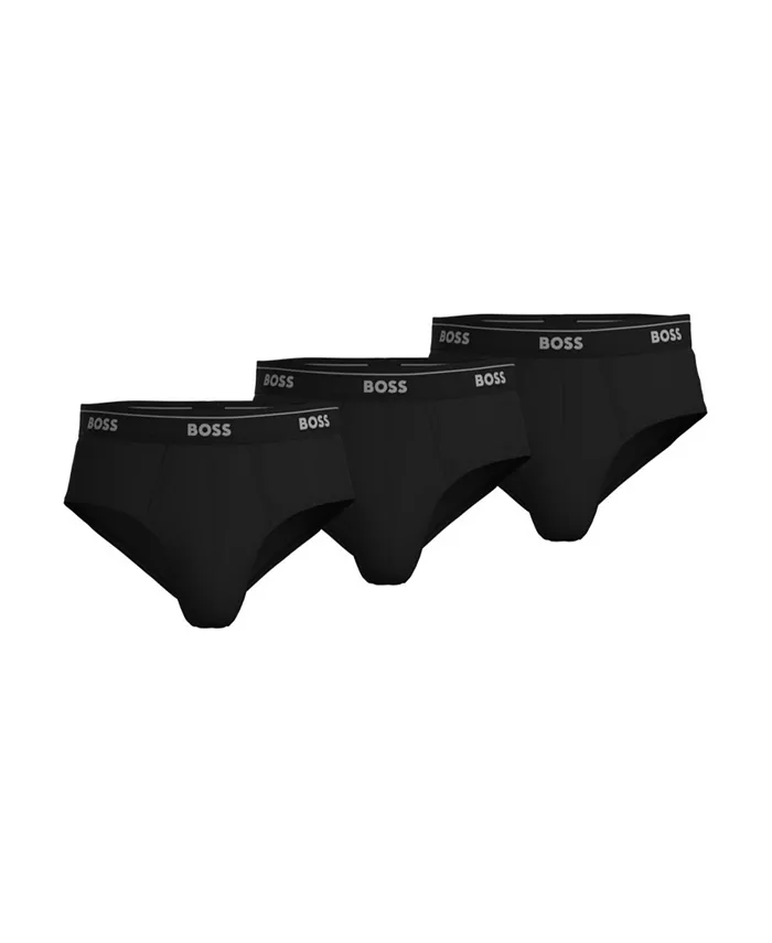 

Мужские классические трусы, 3 шт. Briefs Hugo Boss, черный
