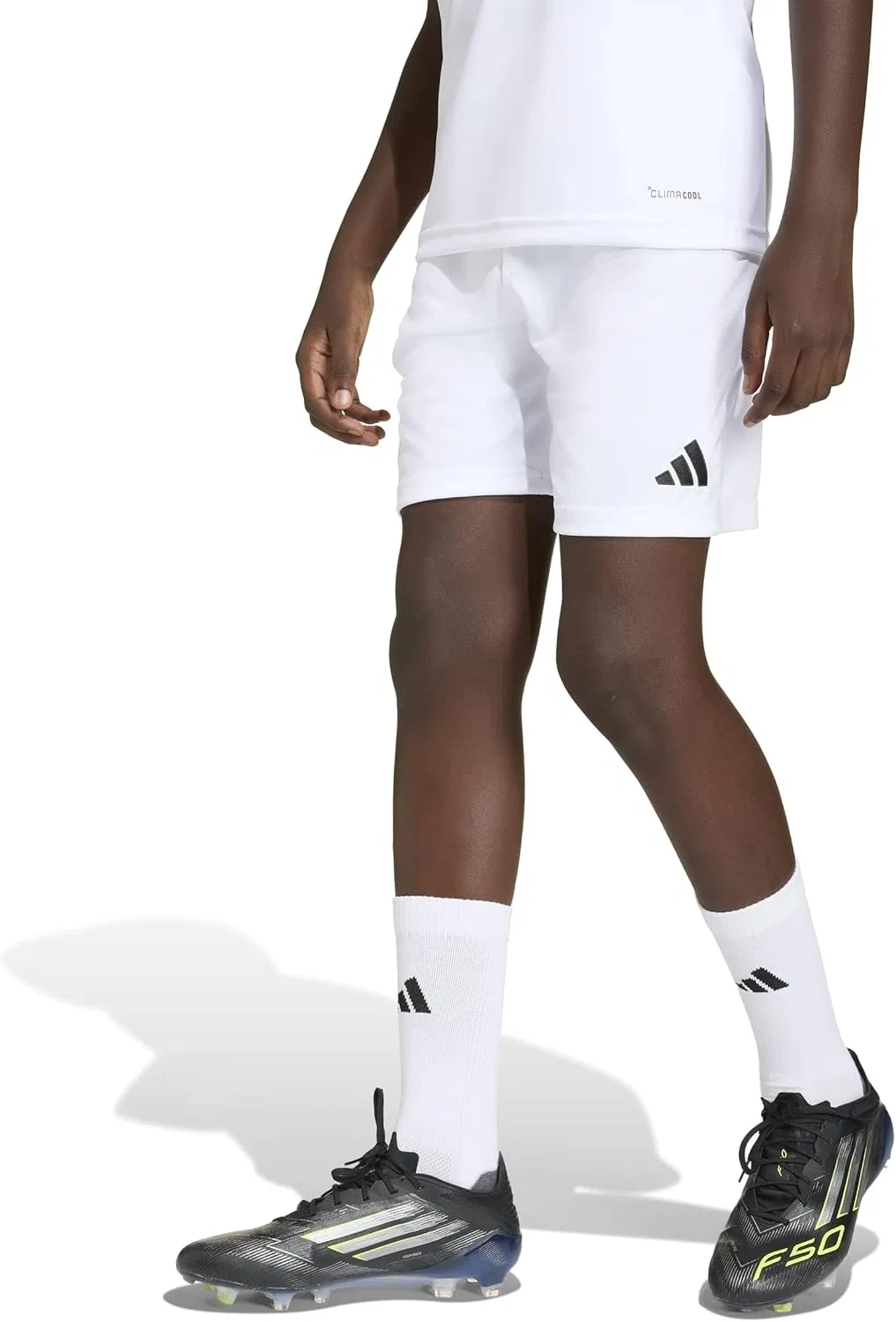 Детские шорты унисекс Adidas Entrada 26, белый/черный